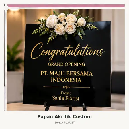 Papan Bunga Akrilik Ungaran